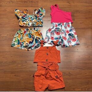 SHEIN Kids Matching Sets - Multicolor, Pink, Orange